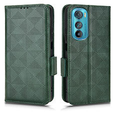 Coque Portefeuille Livre Cuir Etui Clapet C02X pour Motorola Moto Edge 30 5G Vert