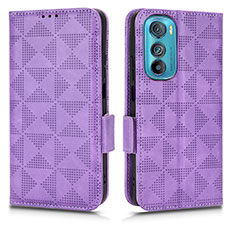 Coque Portefeuille Livre Cuir Etui Clapet C02X pour Motorola Moto Edge 30 5G Violet