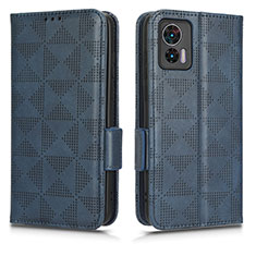 Coque Portefeuille Livre Cuir Etui Clapet C02X pour Motorola Moto Edge 30 Neo 5G Bleu