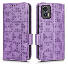 Coque Portefeuille Livre Cuir Etui Clapet C02X pour Motorola Moto Edge 30 Neo 5G Violet