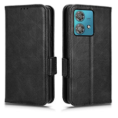 Coque Portefeuille Livre Cuir Etui Clapet C02X pour Motorola Moto Edge 40 Neo 5G Noir