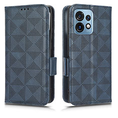 Coque Portefeuille Livre Cuir Etui Clapet C02X pour Motorola Moto Edge 40 Pro 5G Bleu