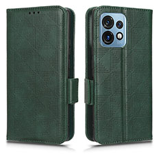 Coque Portefeuille Livre Cuir Etui Clapet C02X pour Motorola Moto Edge Plus (2023) 5G Vert