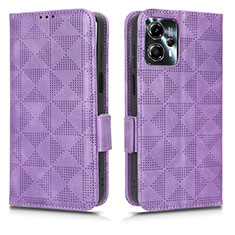 Coque Portefeuille Livre Cuir Etui Clapet C02X pour Motorola Moto G23 Violet