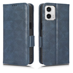 Coque Portefeuille Livre Cuir Etui Clapet C02X pour Motorola Moto G53 5G Bleu