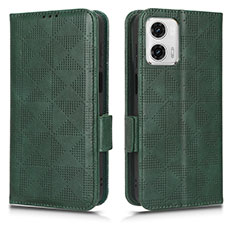 Coque Portefeuille Livre Cuir Etui Clapet C02X pour Motorola Moto G53 5G Vert