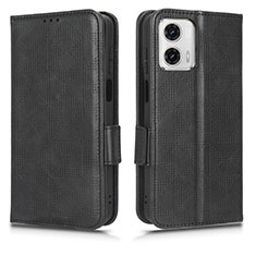 Coque Portefeuille Livre Cuir Etui Clapet C02X pour Motorola Moto G53j 5G Noir