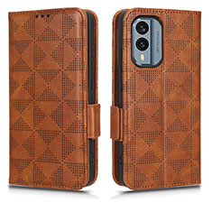 Coque Portefeuille Livre Cuir Etui Clapet C02X pour Nokia X30 5G Marron