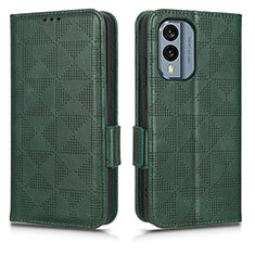 Coque Portefeuille Livre Cuir Etui Clapet C02X pour Nokia X30 5G Vert