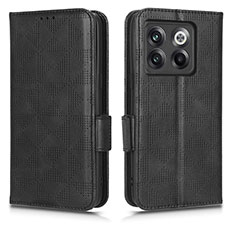 Coque Portefeuille Livre Cuir Etui Clapet C02X pour OnePlus 10T 5G Noir