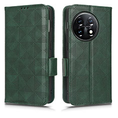 Coque Portefeuille Livre Cuir Etui Clapet C02X pour OnePlus 11R 5G Vert