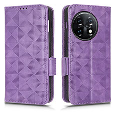 Coque Portefeuille Livre Cuir Etui Clapet C02X pour OnePlus 11R 5G Violet