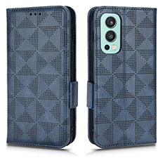 Coque Portefeuille Livre Cuir Etui Clapet C02X pour OnePlus Nord 2 5G Bleu