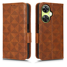 Coque Portefeuille Livre Cuir Etui Clapet C02X pour OnePlus Nord CE 3 5G Marron