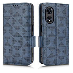 Coque Portefeuille Livre Cuir Etui Clapet C02X pour Oppo A38 Bleu