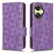 Coque Portefeuille Livre Cuir Etui Clapet C02X pour Oppo K11x 5G Violet