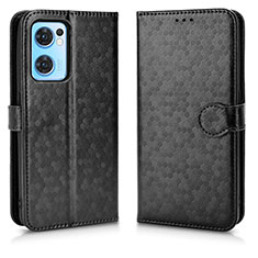 Coque Portefeuille Livre Cuir Etui Clapet C02X pour Oppo Reno7 5G Noir