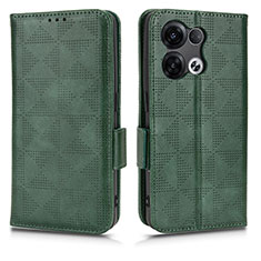 Coque Portefeuille Livre Cuir Etui Clapet C02X pour Oppo Reno8 Pro+ Plus 5G Vert