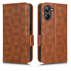 Coque Portefeuille Livre Cuir Etui Clapet C02X pour Realme 10 4G Marron