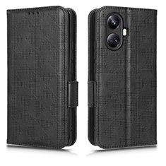 Coque Portefeuille Livre Cuir Etui Clapet C02X pour Realme 10 Pro+ Plus 5G Noir