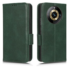 Coque Portefeuille Livre Cuir Etui Clapet C02X pour Realme 11 Pro 5G Vert