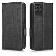 Coque Portefeuille Livre Cuir Etui Clapet C02X pour Realme 8i Noir