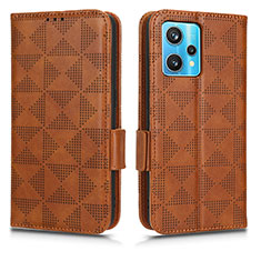 Coque Portefeuille Livre Cuir Etui Clapet C02X pour Realme 9 4G Marron