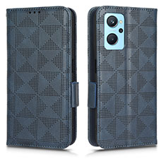 Coque Portefeuille Livre Cuir Etui Clapet C02X pour Realme 9i 4G Bleu