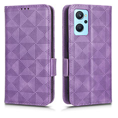 Coque Portefeuille Livre Cuir Etui Clapet C02X pour Realme 9i 4G Violet