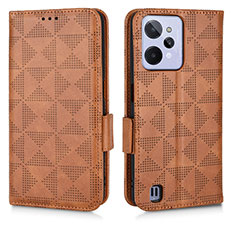 Coque Portefeuille Livre Cuir Etui Clapet C02X pour Realme C31 Marron