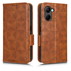 Coque Portefeuille Livre Cuir Etui Clapet C02X pour Realme C33 (2023) Marron