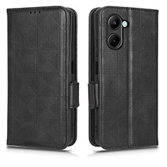 Coque Portefeuille Livre Cuir Etui Clapet C02X pour Realme C33 (2023) Noir