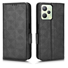 Coque Portefeuille Livre Cuir Etui Clapet C02X pour Realme C35 Noir