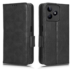 Coque Portefeuille Livre Cuir Etui Clapet C02X pour Realme C51 Noir