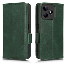 Coque Portefeuille Livre Cuir Etui Clapet C02X pour Realme C51 Vert