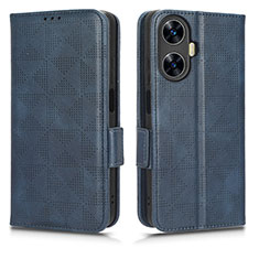 Coque Portefeuille Livre Cuir Etui Clapet C02X pour Realme C55 Bleu