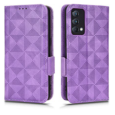 Coque Portefeuille Livre Cuir Etui Clapet C02X pour Realme GT Master 5G Violet