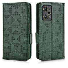 Coque Portefeuille Livre Cuir Etui Clapet C02X pour Realme GT Neo 3T 5G Vert