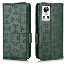 Coque Portefeuille Livre Cuir Etui Clapet C02X pour Realme GT Neo3 5G Vert