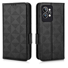 Coque Portefeuille Livre Cuir Etui Clapet C02X pour Realme GT2 Pro 5G Noir