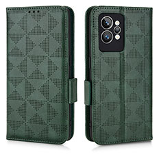 Coque Portefeuille Livre Cuir Etui Clapet C02X pour Realme GT2 Pro 5G Vert