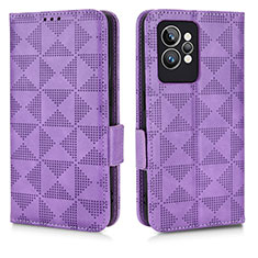 Coque Portefeuille Livre Cuir Etui Clapet C02X pour Realme GT2 Pro 5G Violet