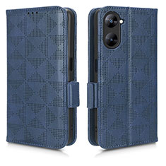 Coque Portefeuille Livre Cuir Etui Clapet C02X pour Realme V30 5G Bleu