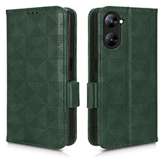 Coque Portefeuille Livre Cuir Etui Clapet C02X pour Realme V30 5G Vert