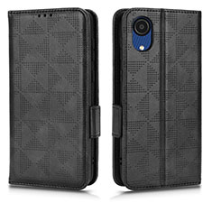 Coque Portefeuille Livre Cuir Etui Clapet C02X pour Samsung Galaxy A03 Core Noir