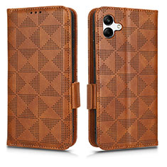 Coque Portefeuille Livre Cuir Etui Clapet C02X pour Samsung Galaxy A04 4G Marron