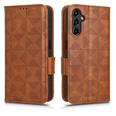 Coque Portefeuille Livre Cuir Etui Clapet C02X pour Samsung Galaxy A14 4G Marron