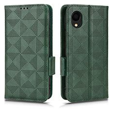 Coque Portefeuille Livre Cuir Etui Clapet C02X pour Samsung Galaxy A22 5G SC-56B Vert