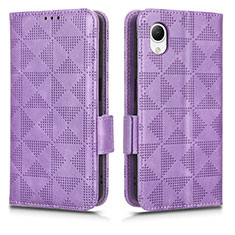 Coque Portefeuille Livre Cuir Etui Clapet C02X pour Samsung Galaxy A23 5G SC-56C Violet