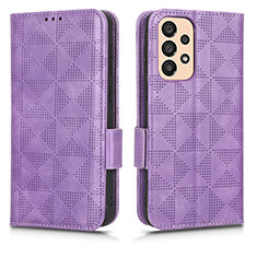 Coque Portefeuille Livre Cuir Etui Clapet C02X pour Samsung Galaxy A23 5G Violet